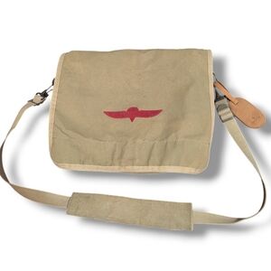 Vintage 80s Banana Republic Israeli Paratrooper Messenger Bag